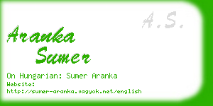 aranka sumer business card